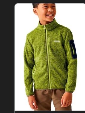 Regatta Newhill Kids' Lime Green Fleece Jacket